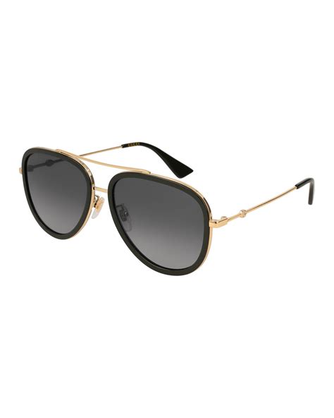 gucci black and gold sunglasses